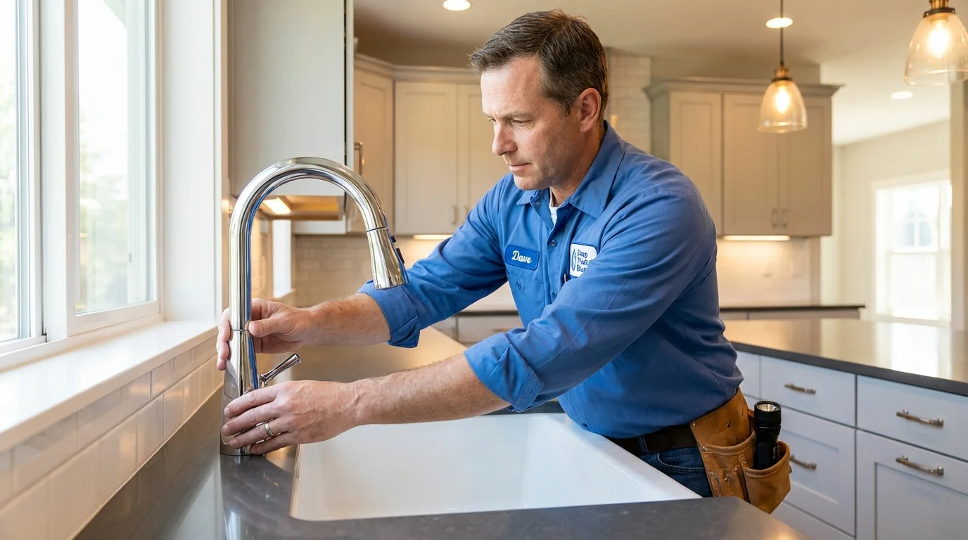 Kitchen faucet installation by Johns Plumbing LLC in Smithtown